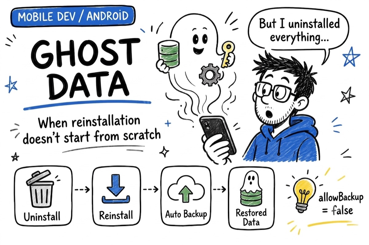 Ghost data — when reinstallation doesn't start from scratch: uninstall, reinstall, Auto Backup, restored data