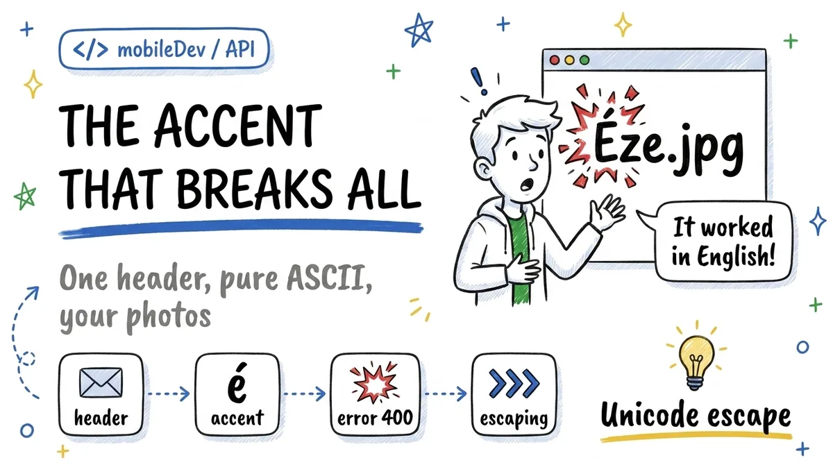 The accent that breaks everything: the Dropbox-API-Arg header requires pure ASCII