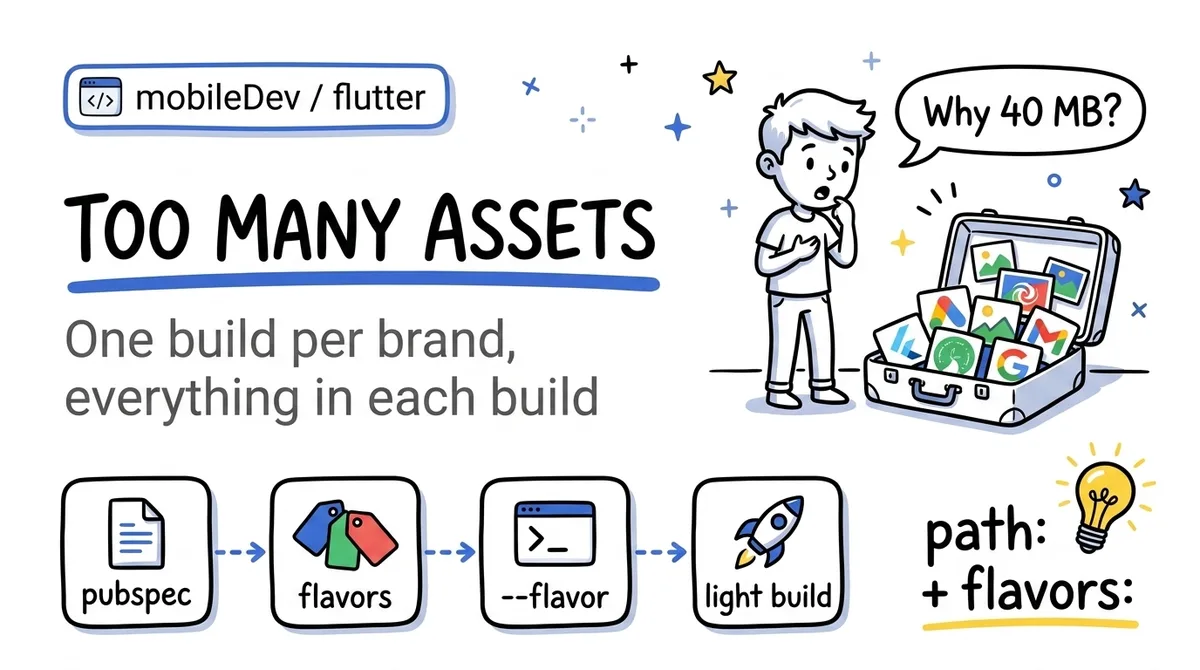 Too many assets: every flavor bundles every brand's images, Flutter 3.19 can finally exclude them