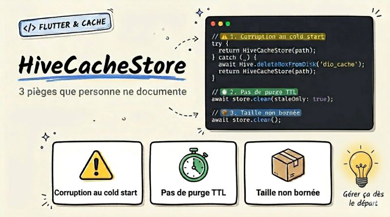 HiveCacheStore — 3 pièges que personne ne documente : corruption au cold start, pas de purge TTL, taille non bornée