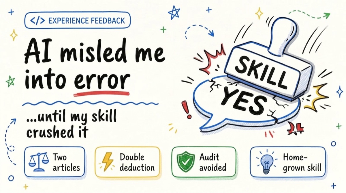 AI misled me into error… until my skill crushed it — double deduction caught, audit avoided