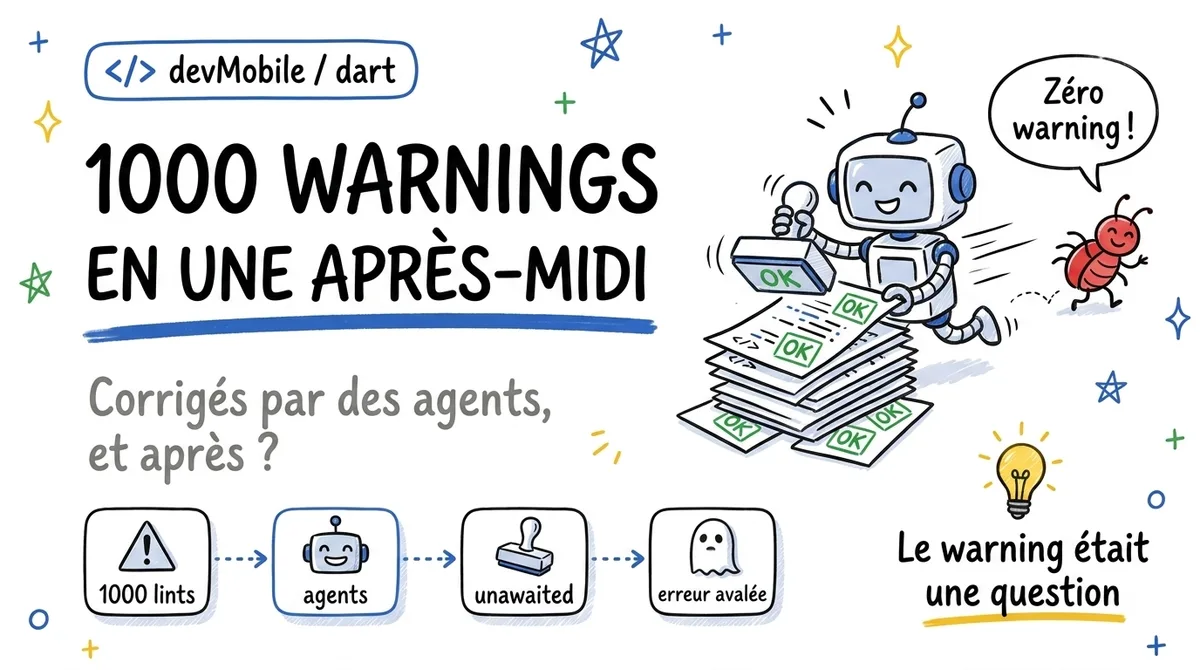 1000 warnings en une après-midi : des agents IA tamponnent « OK » sur les lints, unawaited() avale l'erreur, alors que le warning était une question